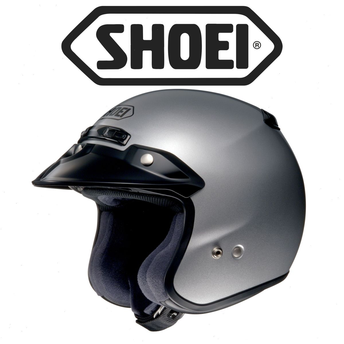 helmet shoei rj platinum-r 2-day Ship SHOEI RJ Platinum-r Solid Black Motorcycle Helmet Open Face 2014  2xl for sale online