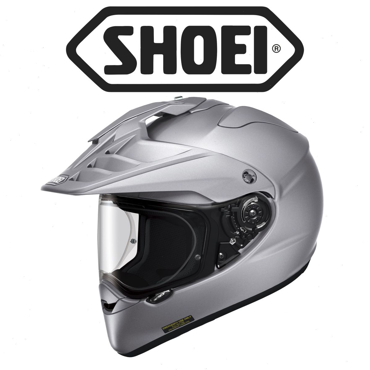 SHOEI HORNET X2 Adventure Motorcycle Helmet - Black Silver White
