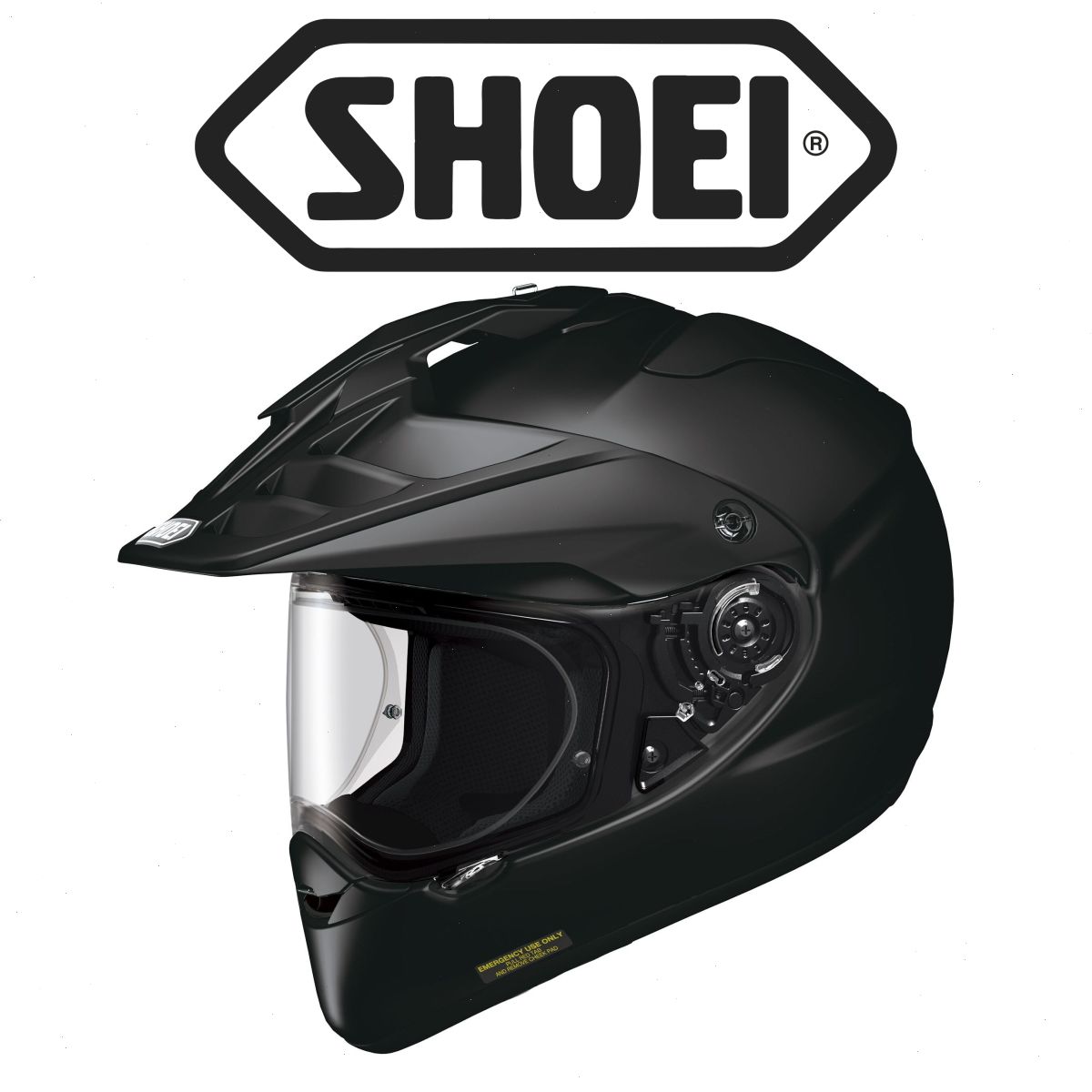 SHOEI HORNET X2 Adventure Motorcycle Helmet - Black Silver White