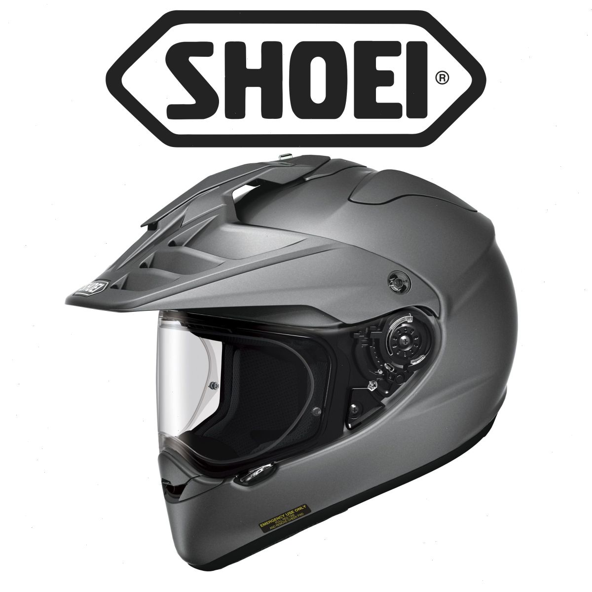 SHOEI HORNET X2 Adventure Motorcycle Helmet - Black Silver White