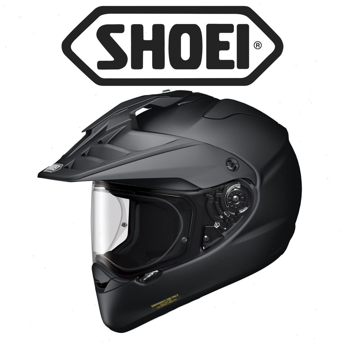 SHOEI HORNET X2 Adventure Motorcycle Helmet - Black Silver White