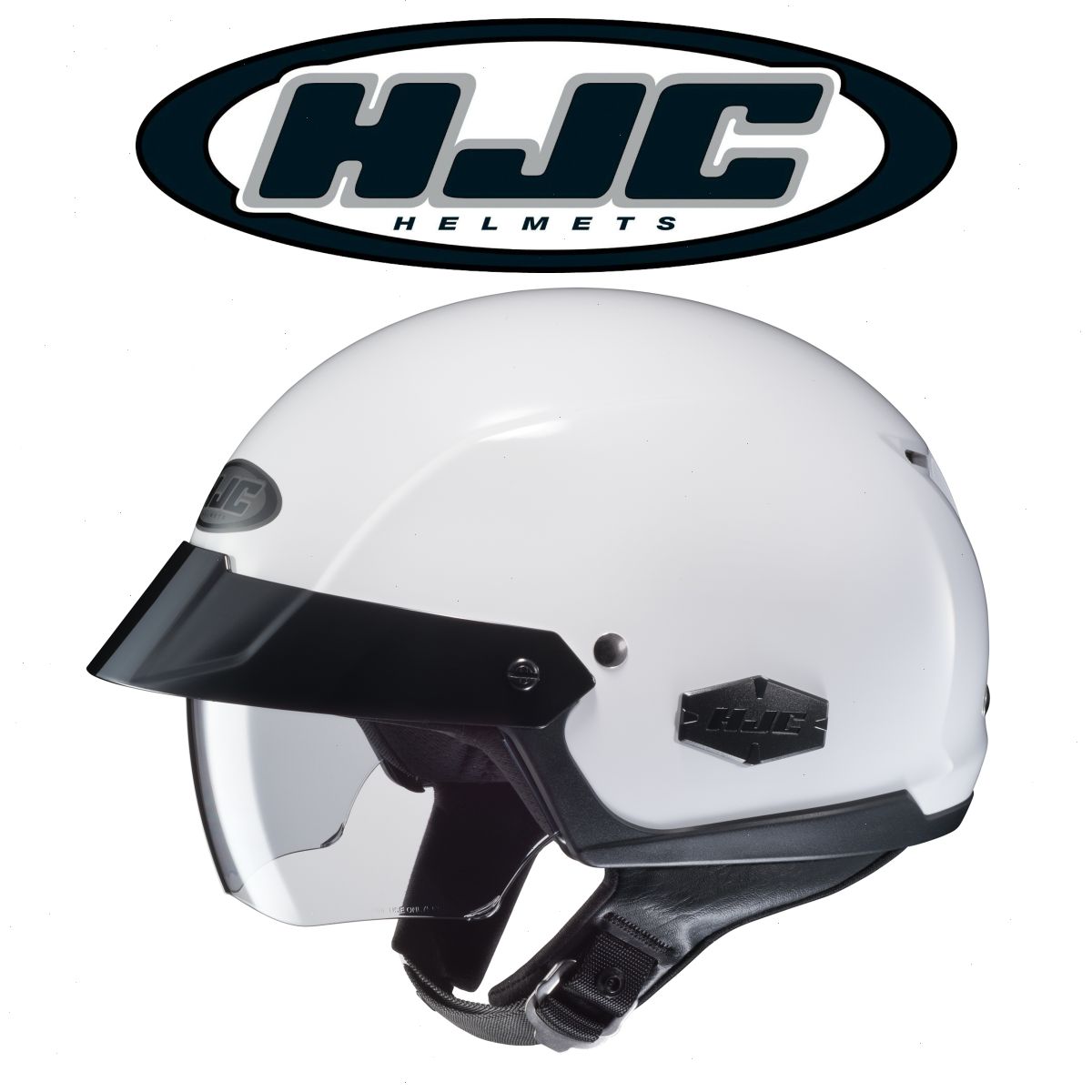 HJC IS-CRUISER Half-Helmet Motorcycle Helmet - White - CHOOSE YOUR SIZE - Picture 10 of 11