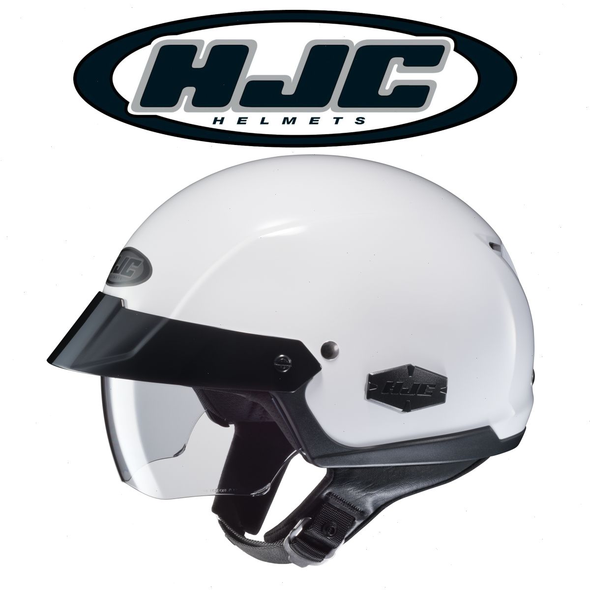 HJC IS-CRUISER Half-Helmet Motorcycle Helmet - White - CHOOSE YOUR SIZE - Picture 8 of 11